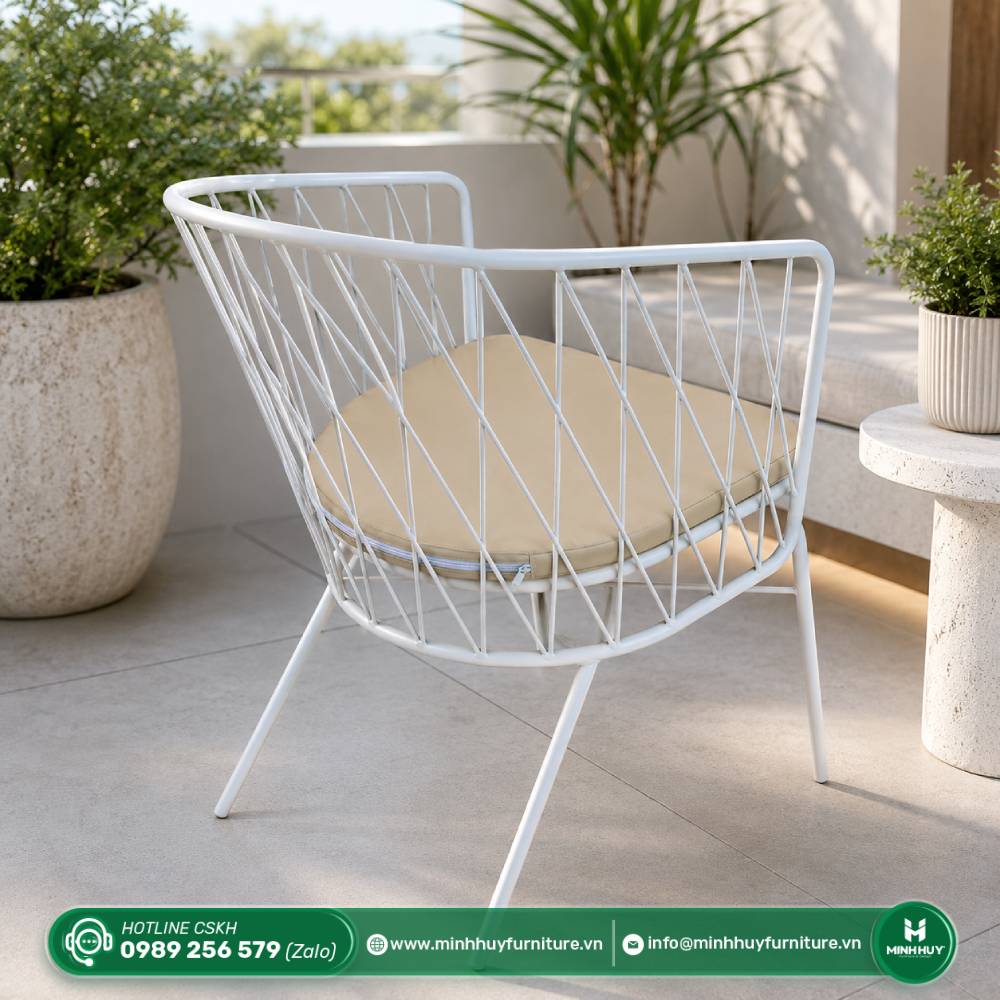 Ghế Sắt Cafe Ngoài Trời Kèm Nệm MH005 được sử dụng cho lĩnh vực nào?