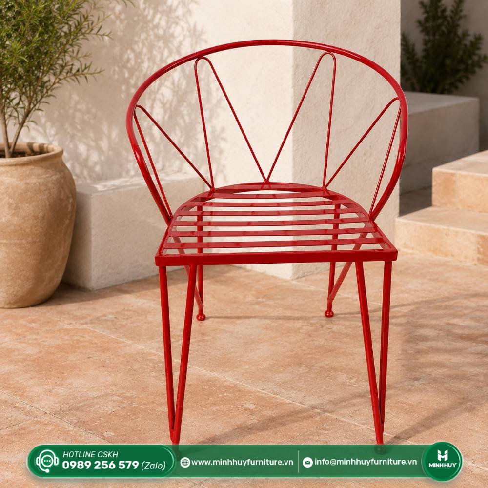 Ghế Sắt Lia Kèm Nệm MH008