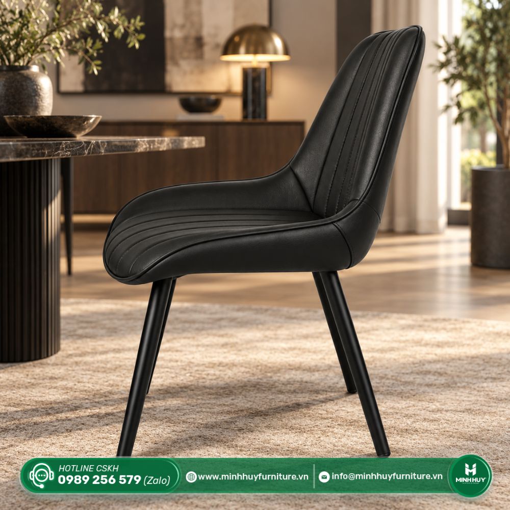 Cách vệ sinh Ghế Loft Nệm Da Chân Sắt Sơn Tĩnh Điện MH062