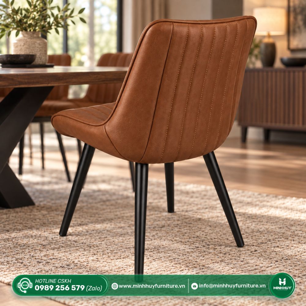 Cách vệ sinh Ghế Loft Nệm Da Chân Sắt Sơn Tĩnh Điện MH062