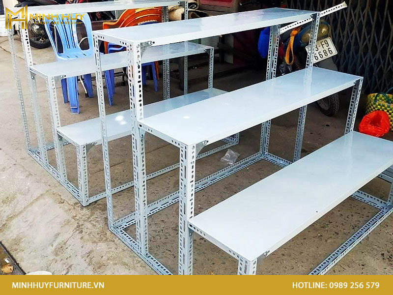 Kệ sắt 3 tầng bậc thang sơn tĩnh điện
