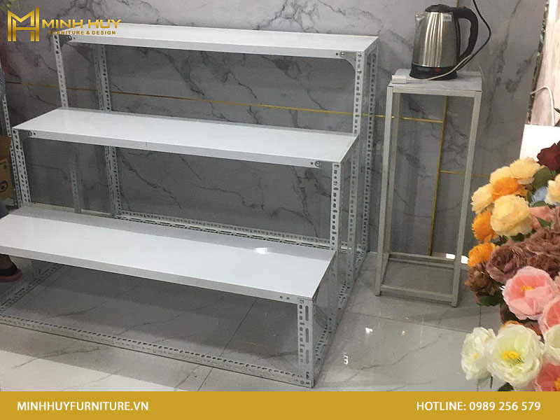 Kệ sắt 3 tầng bậc thang sơn tĩnh điện