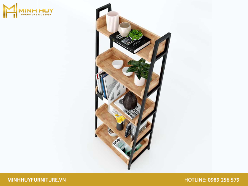 Kệ sắt mặt gỗ 5 tầng
