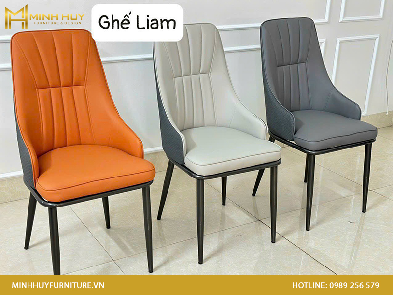 Ghế Ăn Chân Sắt Bọc Da
