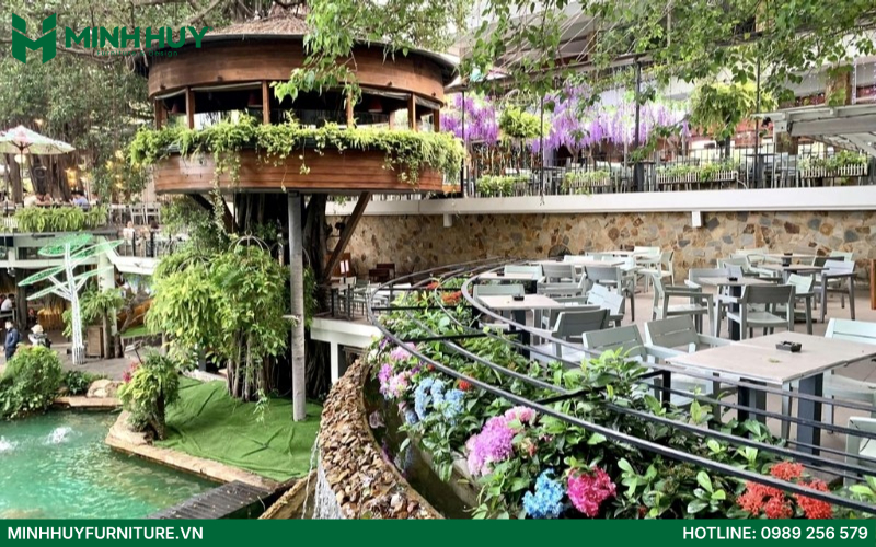 dich vu Thiet ke va thi cong noi that quan cafe san vuon
