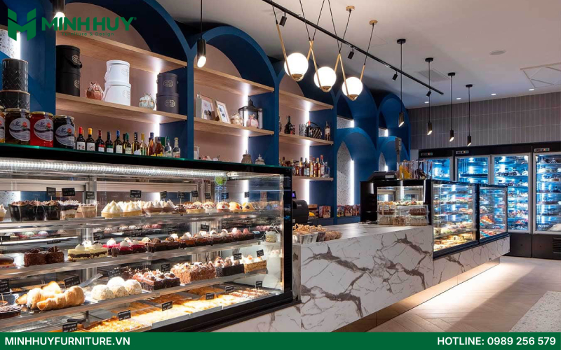 hình ảnh thiết kế quán cafe bánh ngọt đẹp