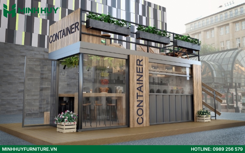  thiết kế quán cafe container đẹp