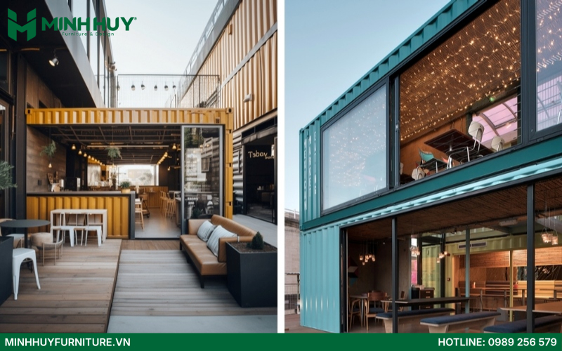 Mau thiet ke quan cafe container dep