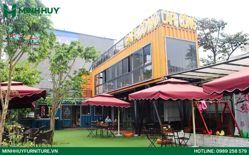 Mau thiet ke quan cafe container dep