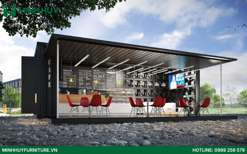 Mau thiet ke quan cafe container dep