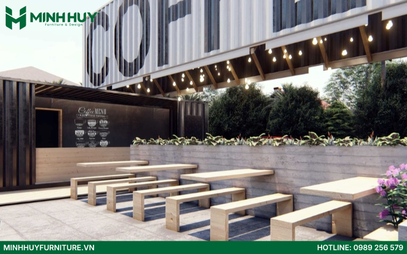 Mau thiet ke quan cafe container dep