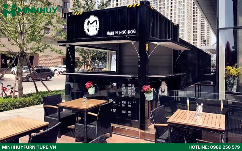 Mau thiet ke quan cafe container dep