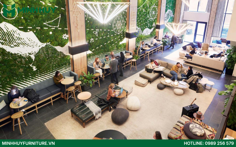 Mẫu thiết kế quán cafe coworking space đẹp