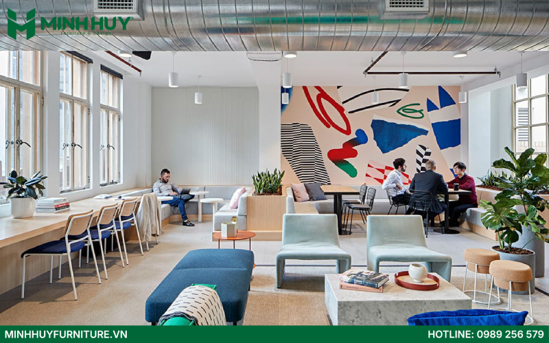 thiết kế quán cafe coworking space đẹp