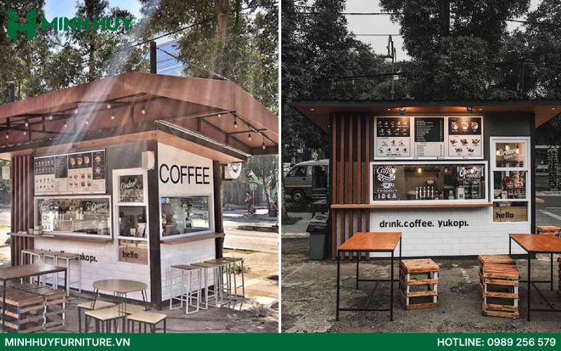 Mẫu thiết kế quán cafe bán mang đi đẹp