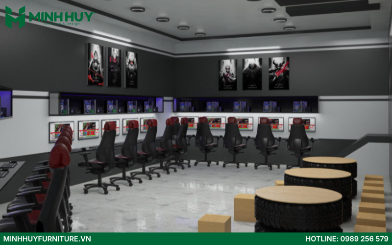 Mau thiet ke quan cafe gaming dep