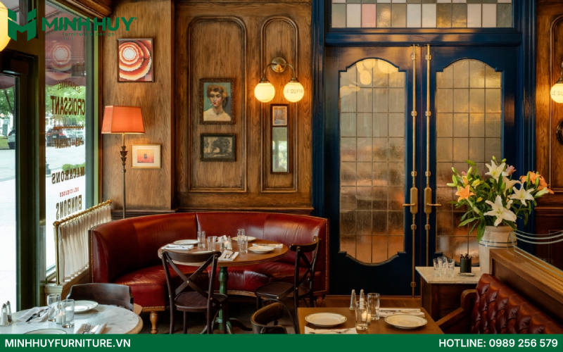 Mẫu thiết kế quán cafe phong cách Châu Âu