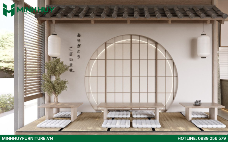 Ghế tatami và bàn thấp truyền thống