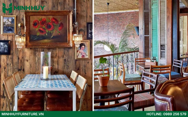 Mẫu thiết kế quán cafe phong cách vintage