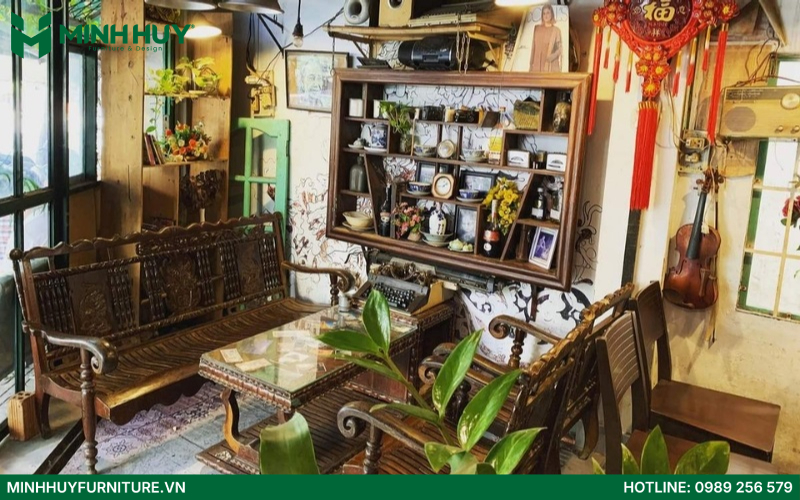 Mẫu thiết kế quán cafe phong cách vintage