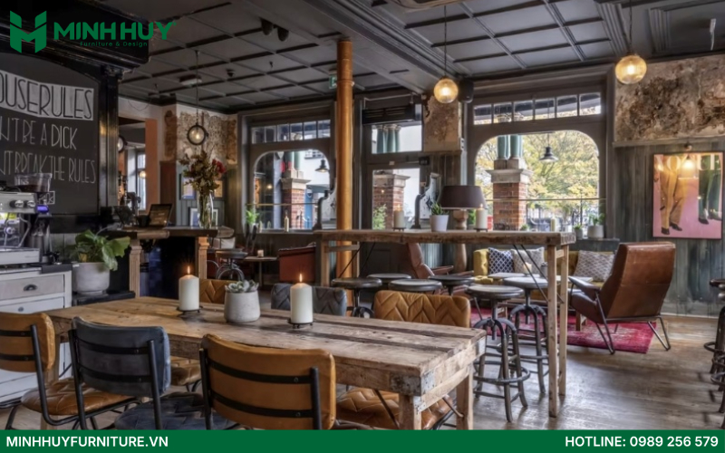 Mẫu thiết kế quán cafe phong cách vintage đẹp