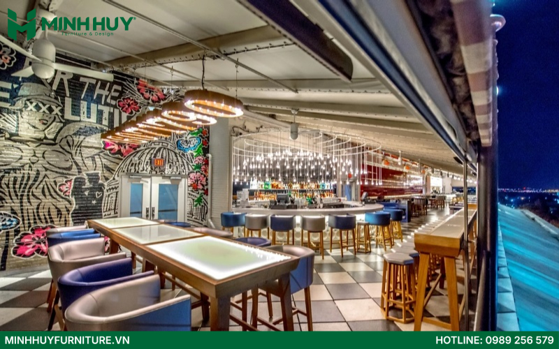 Mẫu thiết kế quán cafe sân thượng đẹp