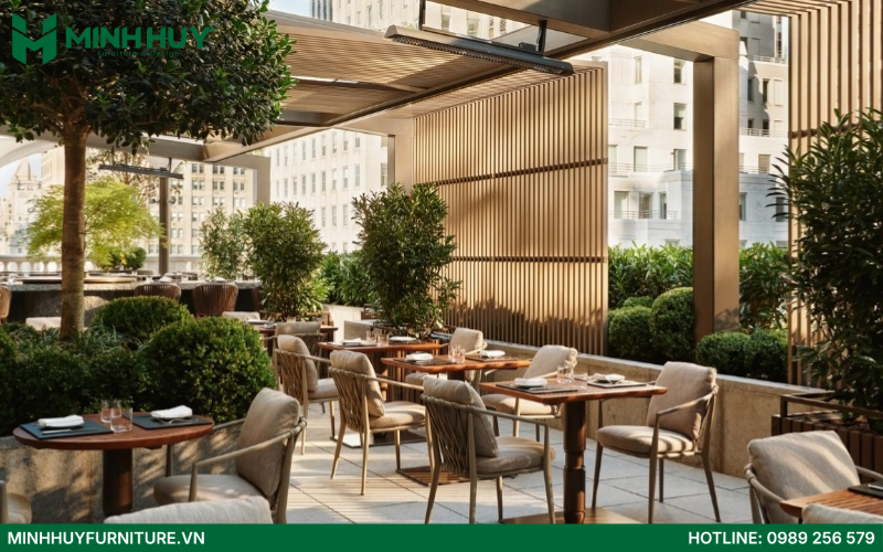 Mẫu thiết kế quán cafe sân thượng