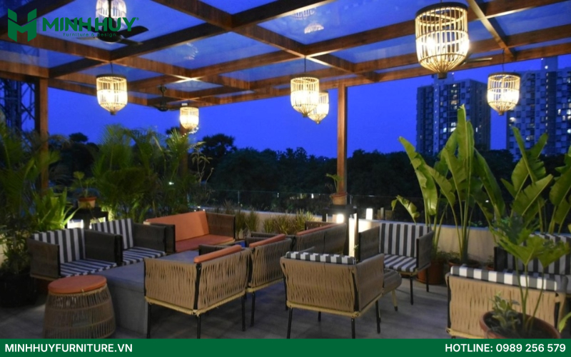  thiết kế quán cafe sân thượng đẹp