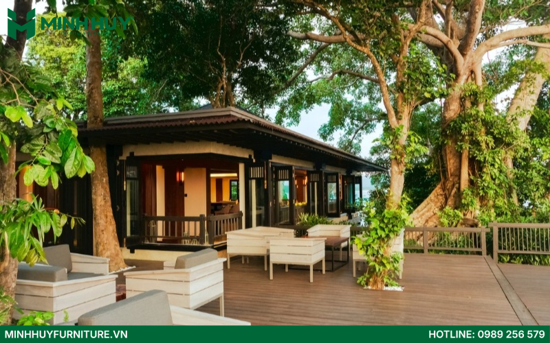 Mau thiet ke quan cafe san vuon dep