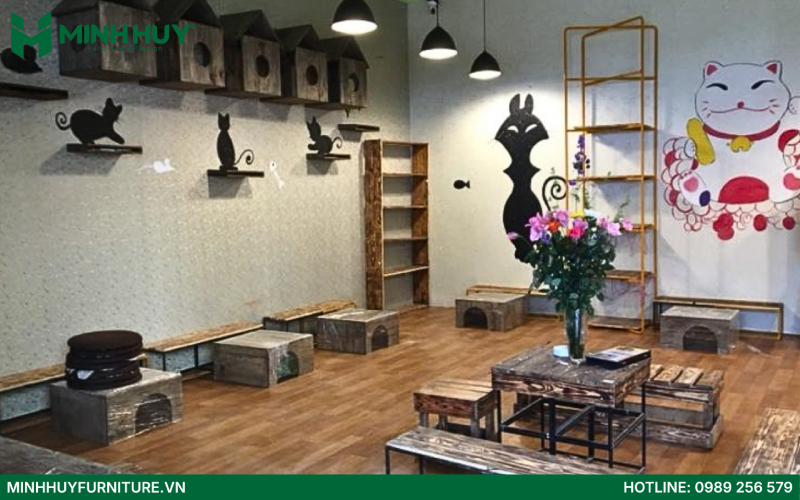 Mẫu thiết kế quán cafe thú cưng