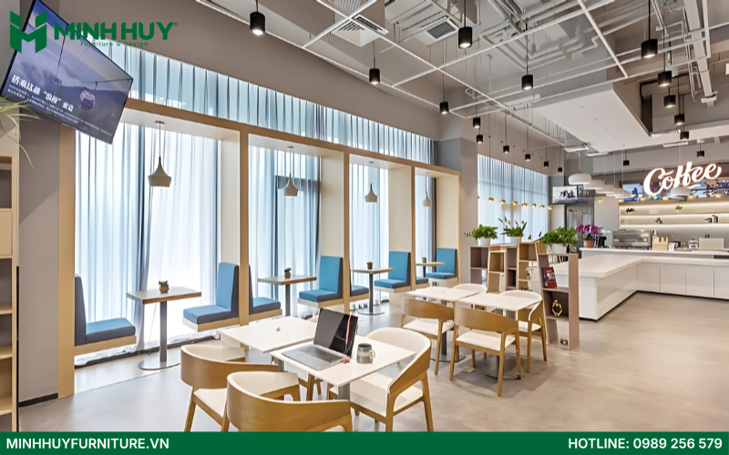 Mẫu thiết kế quán cafe văn phòng đẹp