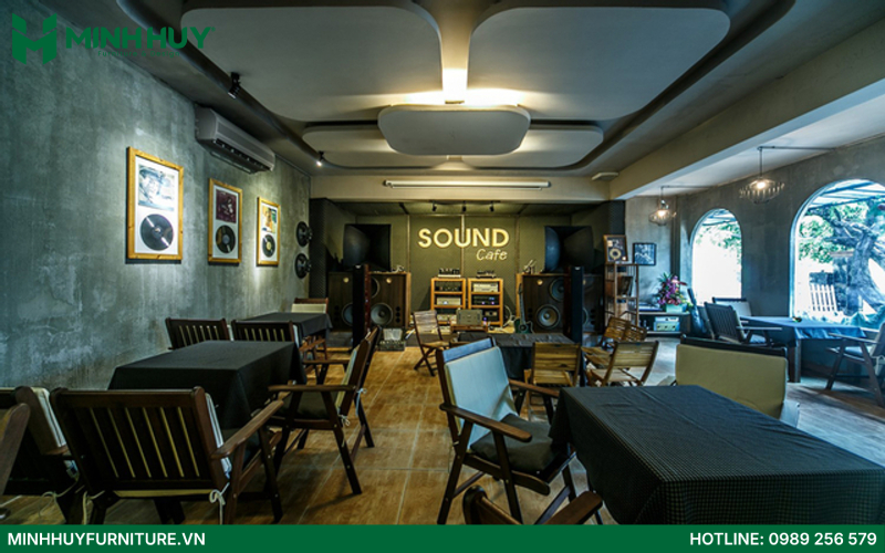 thi công nội thất quán cafe acoustic