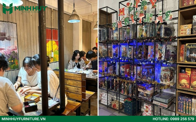 Thiết kế và thi công nội thất quán cafe boardgame