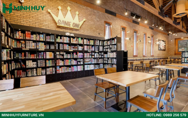 Dịch vụ Thiết kế thi công nội thất quán cafe boardgame