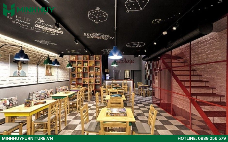 Bao gia thiet ke va thi cong noi that quan cafe boardgame