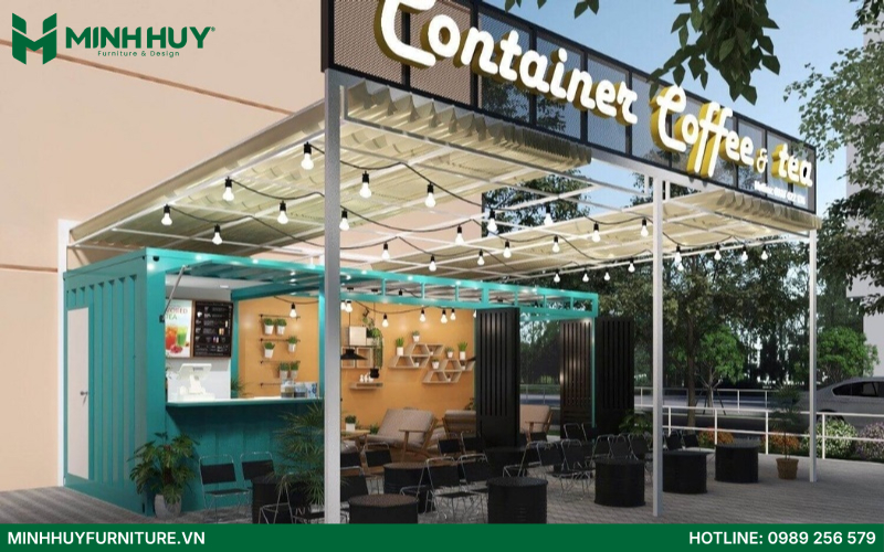 mẫu quán cafe container
