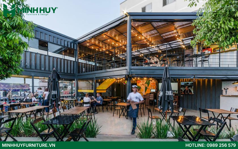 Báo giá thiết kế và thi công nội thất quán cafe container