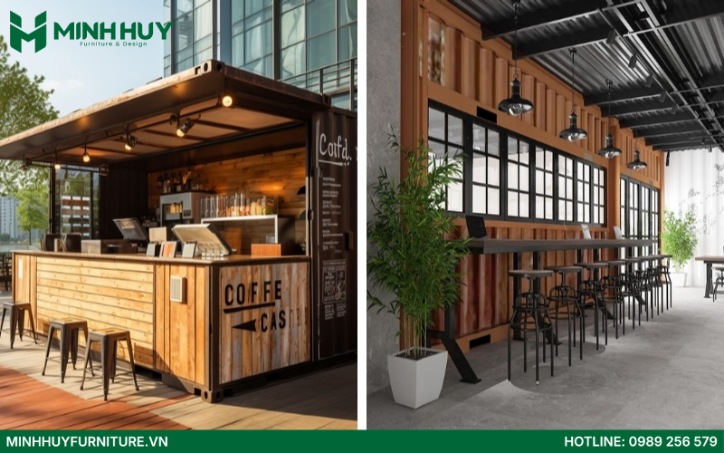 Dịch vụ thi công nội thất quán cafe container