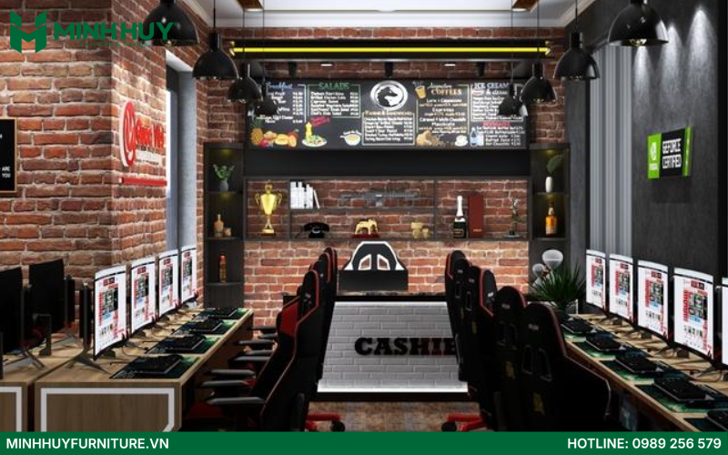 Thiết kế và thi công nội thất quán cafe gaming