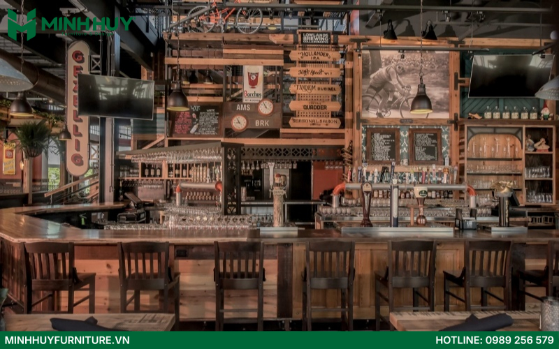 Bao gia thiet ke va thi cong noi that quan cafe phong cach vintage