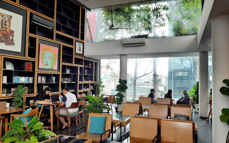đơn vị Thiết kế và thi công nội thất quán cafe sách