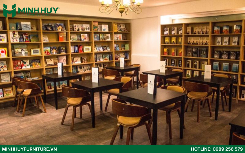 Thiết kế và thi công nội thất quán cafe sách