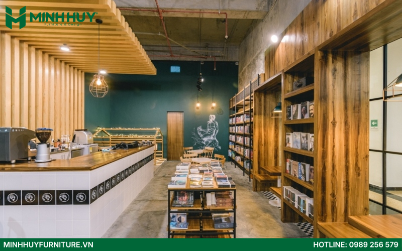 Báo giá thiết kế nội thất quán cafe sách