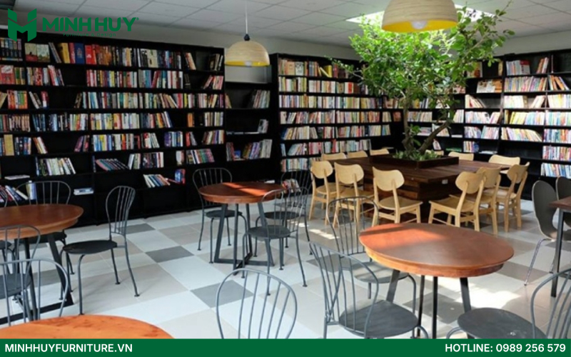 thiet ke noi that quan cafe sach