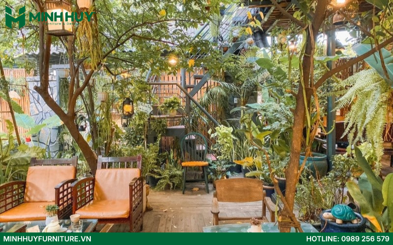 Báo giá thiết kế và thi công nội thất quán cafe sân vườn