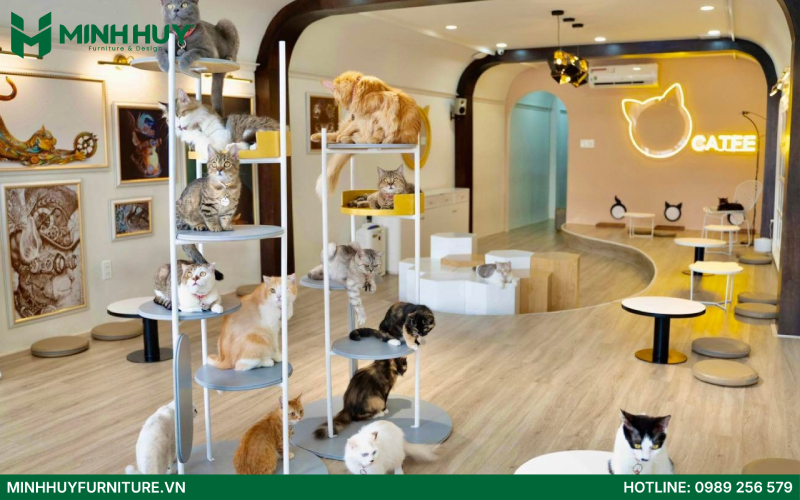 Báo giá thiết kế và thi công nội thất quán cafe thú cưng