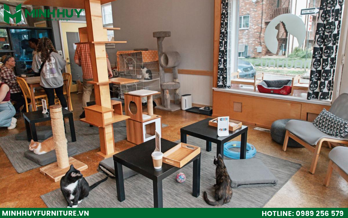 Thiết kế nội thất quán cafe thú cưng