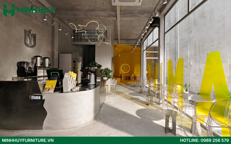 quan cafe phong cach industrial
