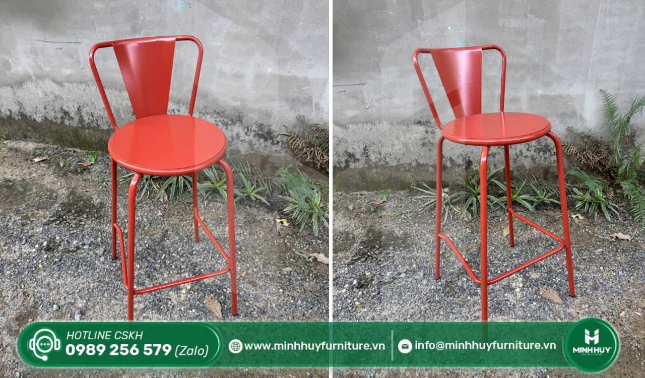 mẫu bàn ghế sắt chân cao kiểu bar đẹp