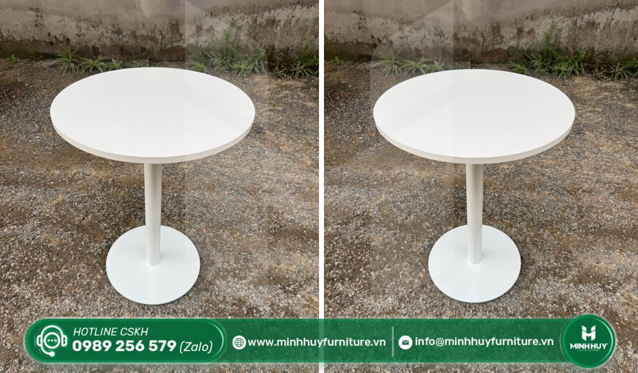 mẫu bàn ghế sắt mặt tròn cho quán cafe đẹp